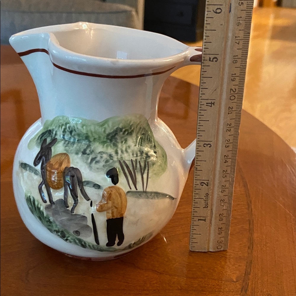 Hand-Painted Ceramic Pitcher - Picture 8 of 8